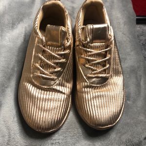 Rose Gold Metallic Sneakers